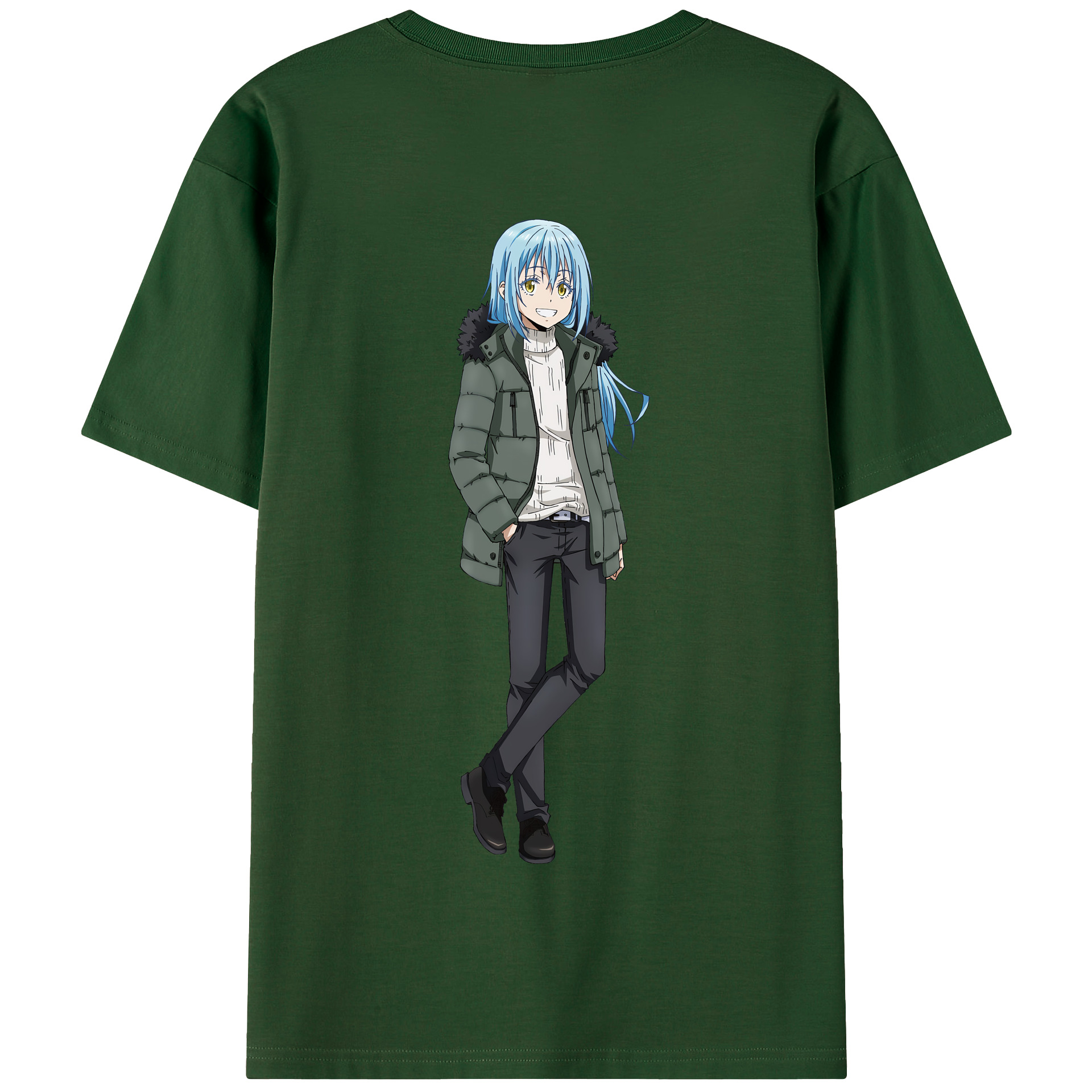 （画像用） 転スラ Regarding Reincarnated to Slime 綿100％半袖Tシャツ（背面プリント）